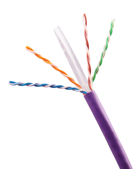 Cat 6 PVC Cable | Purple | 1000' Pull Box