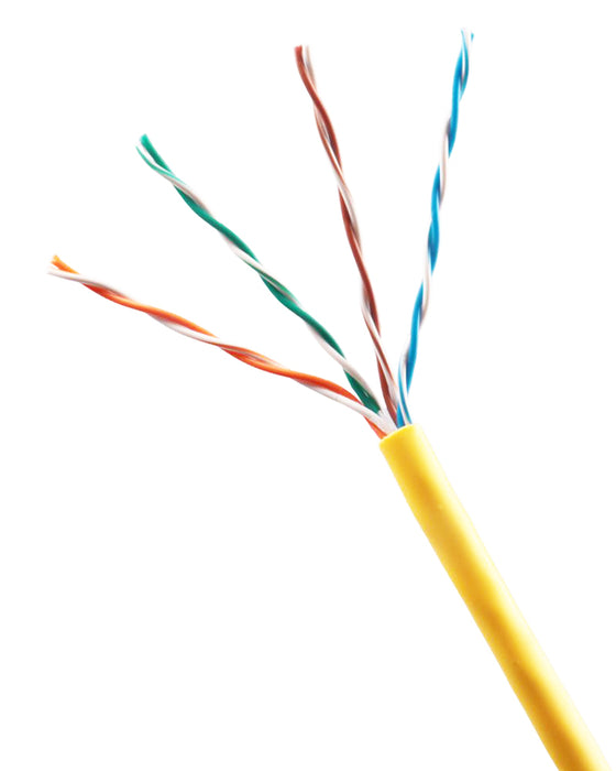 Cat 5e CMP (Plenum) Cable | Yellow | 1000' Pull Box