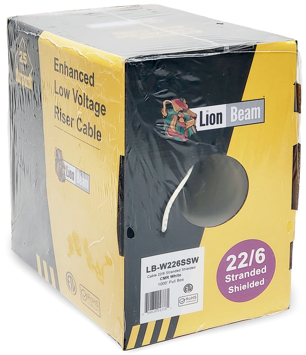 Lionbeam | Cable 22/6 STR OAS CMR | White | Pull Box | 1000FT