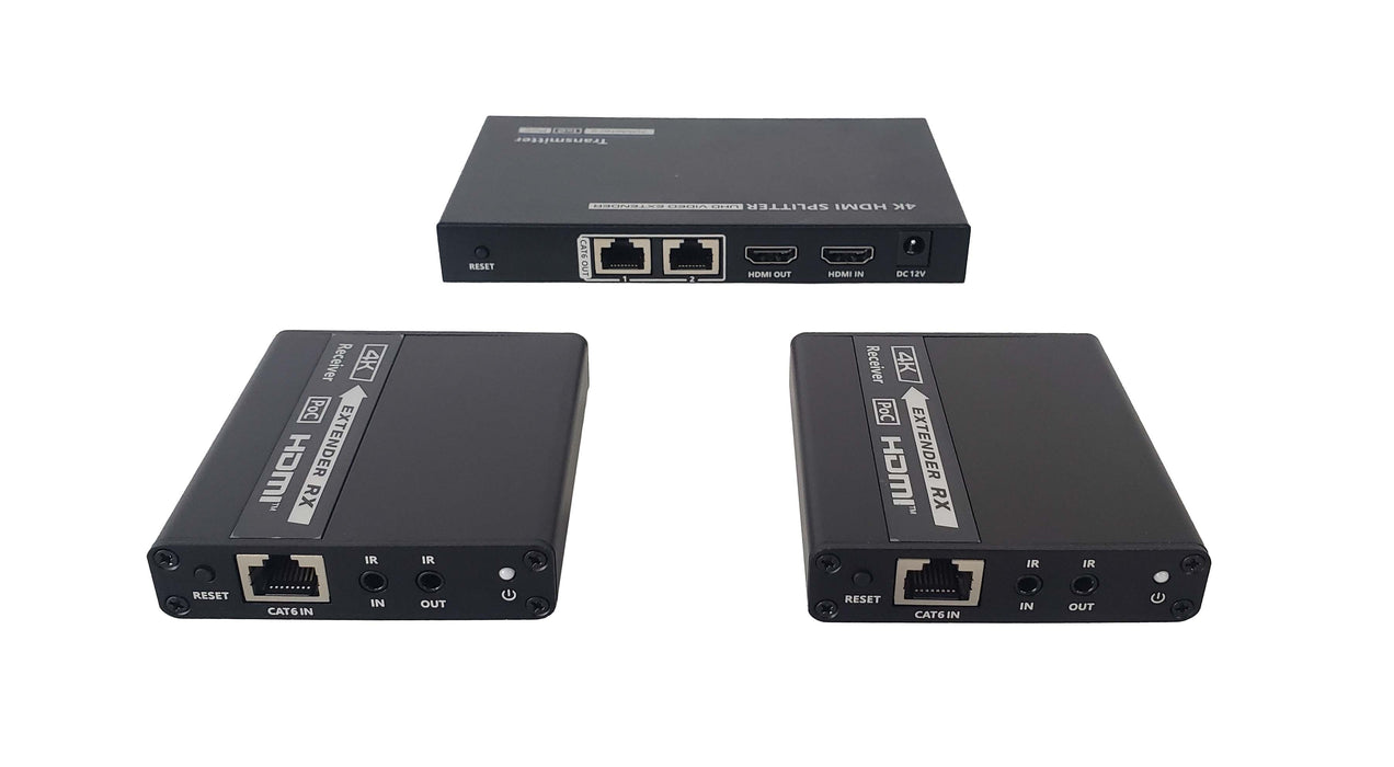 LIONBEAM | HDMI Extender 1X2 Kit PoC 4K 4K 131FT Range 1080P 230FT Range EDID