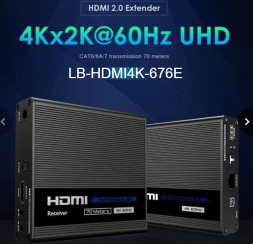 LIONBEAM | HDMI Extender 4K | Point to Point Over Cat 6 | 229FT | IR | Looping