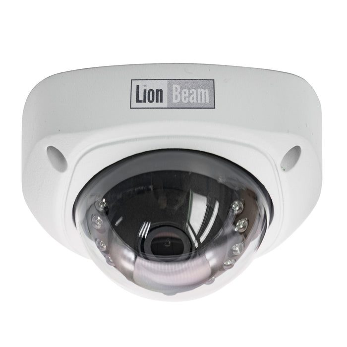 LIONBEAM | Camera Mini Dome IP 5MP 3.6MM IR W/audio