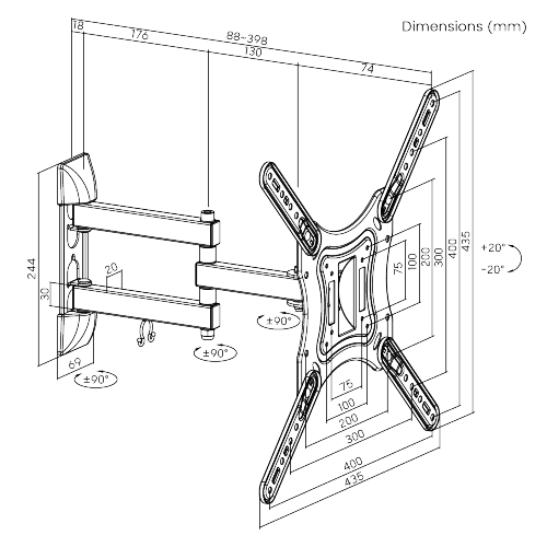 Lionbeam TV Mount 23"-55"