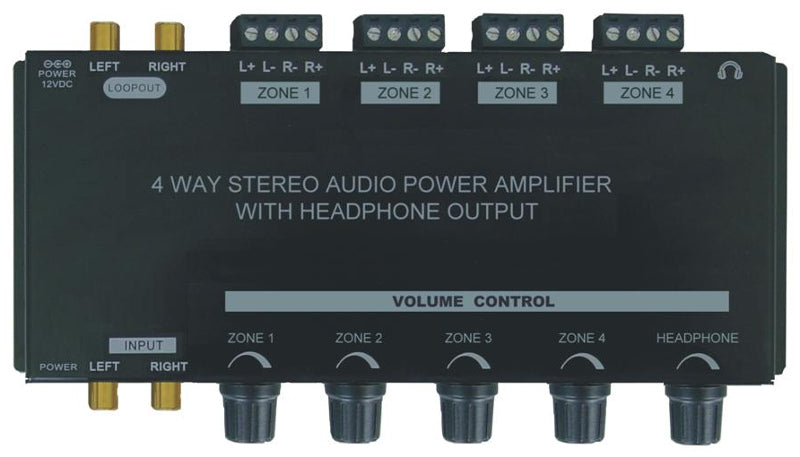 Stereo Amplifier 1-Source 4-Zone